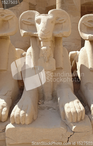 Image of sculptures at Precinct of Amun-Re