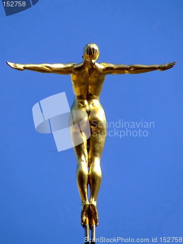 Image of Gold naked woman