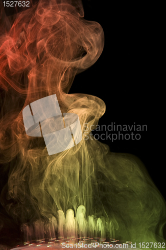 Image of multicolored smoke