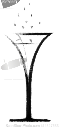 Image of champagne glass sketch
