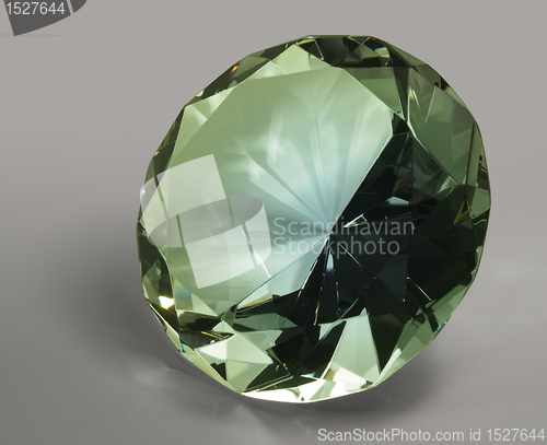 Image of green diamond in grey back