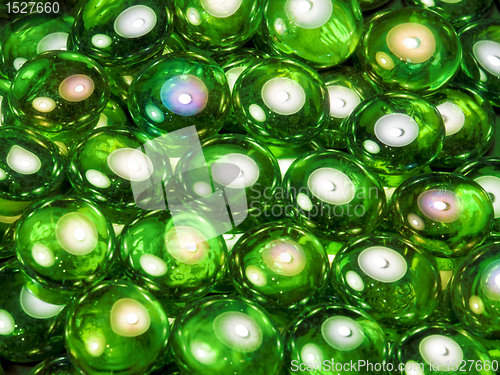 Image of iridescent glass beads