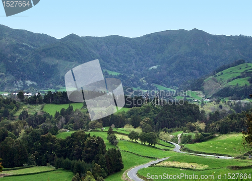 Image of hilly panoramic view at the Azores