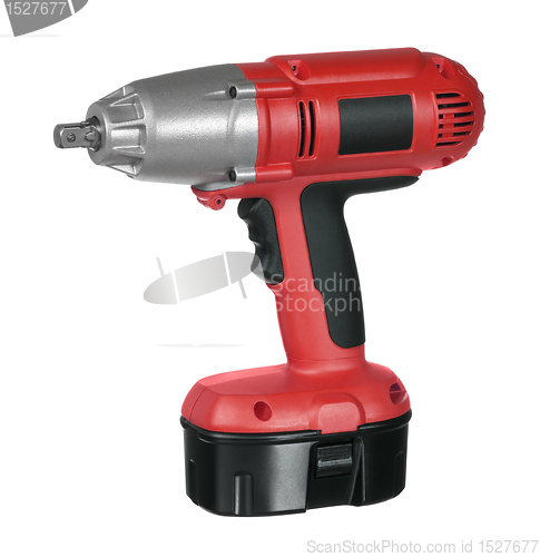 Image of red and black cordless screwdriver