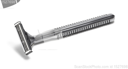 Image of metallic safety razor