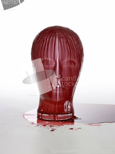 Image of bloody glass head