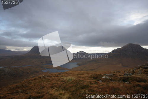 Image of dramatic hilly landscape near Stac Pollaidh
