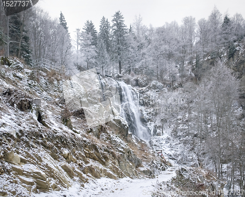Image of Todtnau Waterfall at winter time