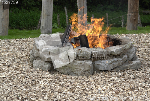 Image of outdoor fireplace