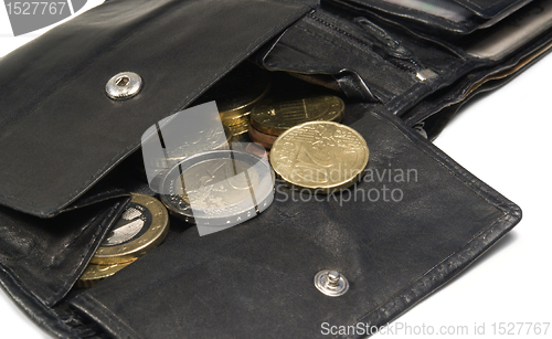 Image of black leather moneybag