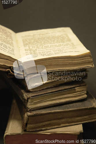 Image of stack of historic books