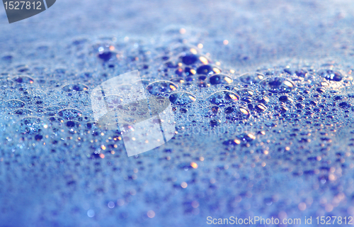 Image of blue soap foam