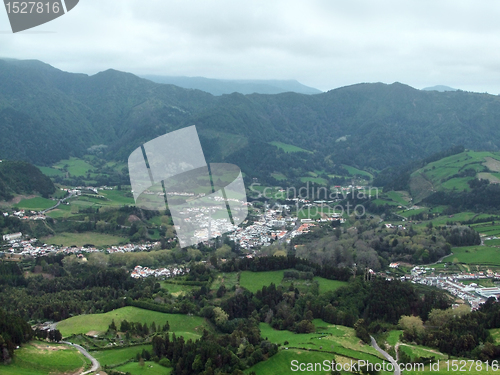 Image of aerial scenery at the Azores