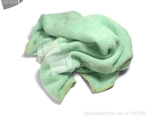 Image of blue crumpled duster