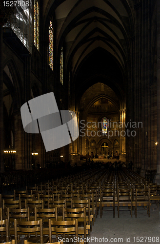 Image of inside cathedral in Strasbourg