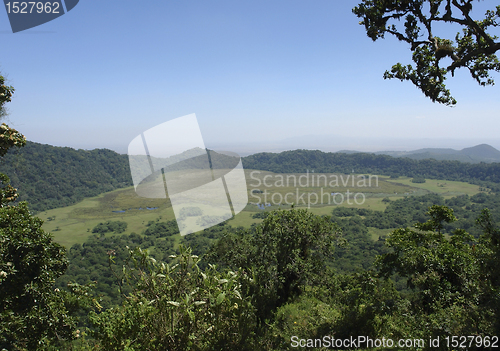 Image of panoramic view over Arusha National Park