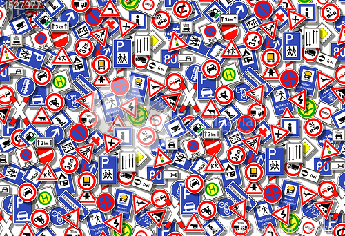 Image of chaotic traffic back