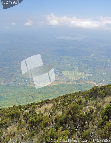Image of Virunga Mountains aerial view
