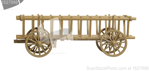 Image of nostalgic hay wagon model