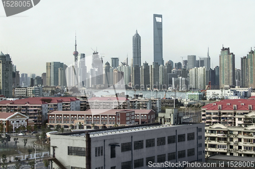 Image of Pudong skyline in Shanghai