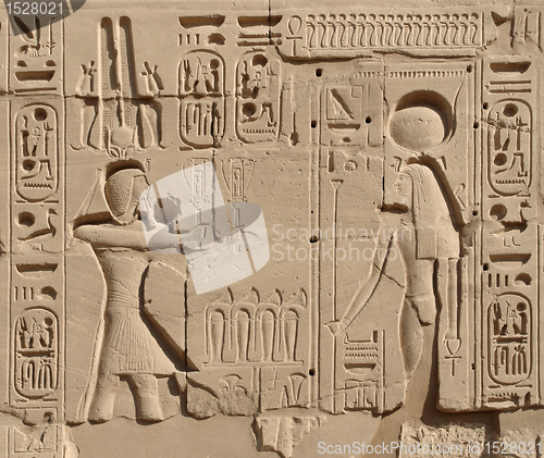 Image of relief at the Precinct of Amun-Re in Egypt