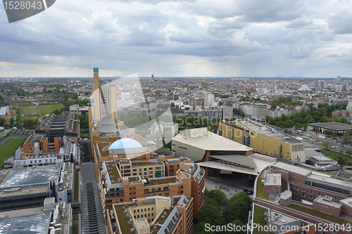 Image of aerial view of Berlin at summer time