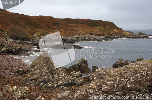 Image of great colored rocky coast in Scotland