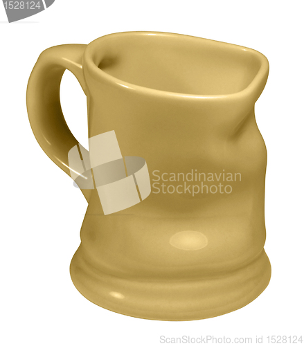 Image of dented yellow cup