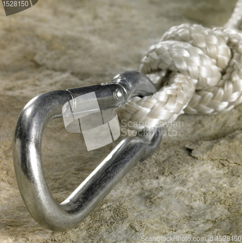 Image of snap hook and stone