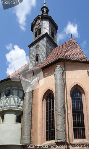 Image of church in Marbach at summer time