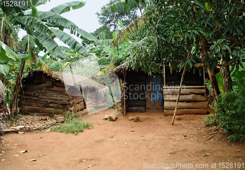 Image of small village on a island in the Lake Victoria