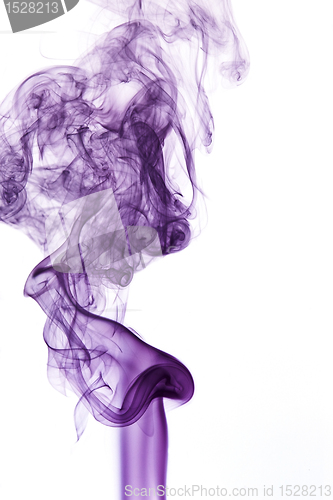 Image of violet smoke in white back