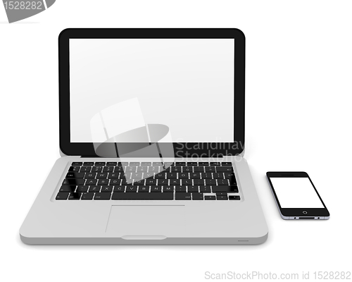 Image of Smartphone and laptop