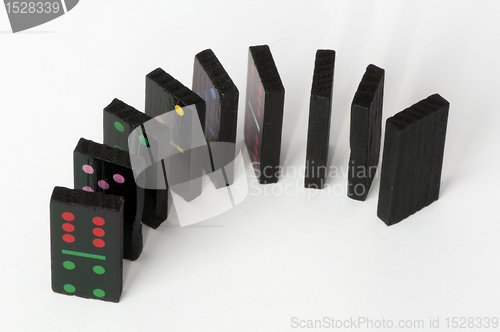 Image of Multicolored domino pieces