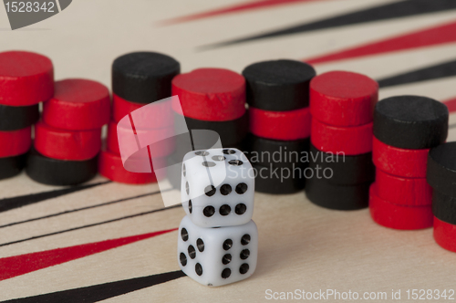 Image of Backgammon and dices