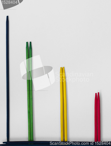 Image of Stock trend of multicolored sticks