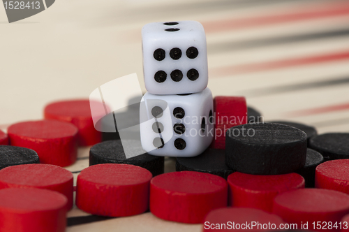 Image of Backgammon and dices