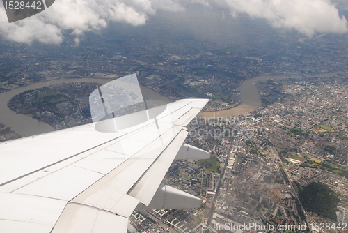 Image of London seen from a plane