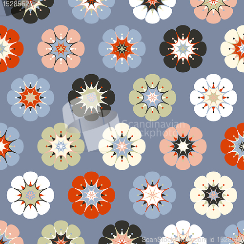 Image of Painted flowers background