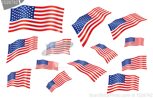 Image of united states fly-away flag