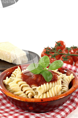 Image of Spirelli with tomato sauce