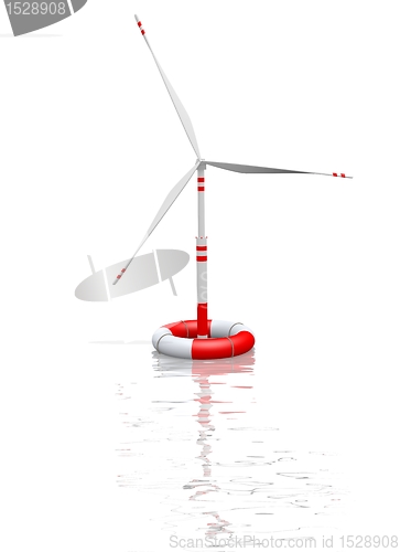 Image of wind turbine in save-buoy