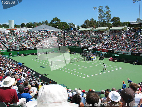 Image of Tennis match and spectators