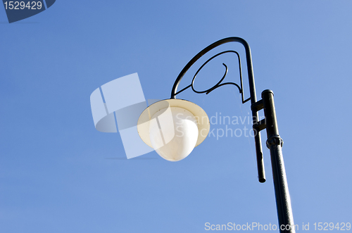 Image of Glass lamp metal decorative pole park lighting 