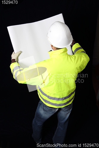 Image of Building Worker with plan