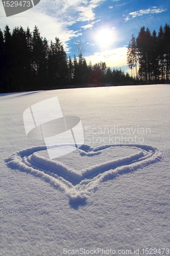 Image of Heart in the snow