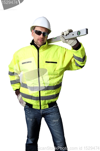Image of Building Worker with level