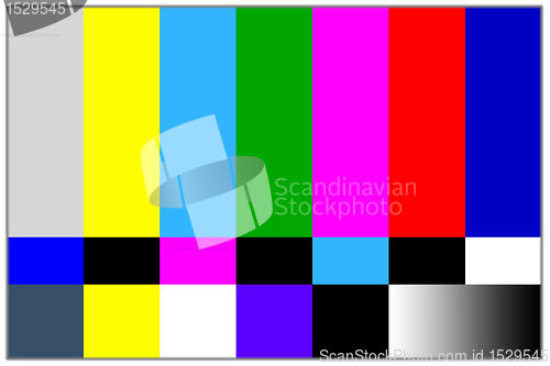 Image of Television colored bars signal