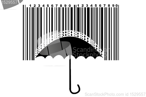 Image of Umbrella and barcode