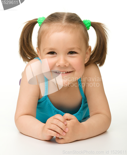 Image of Portrait of a happy little girl